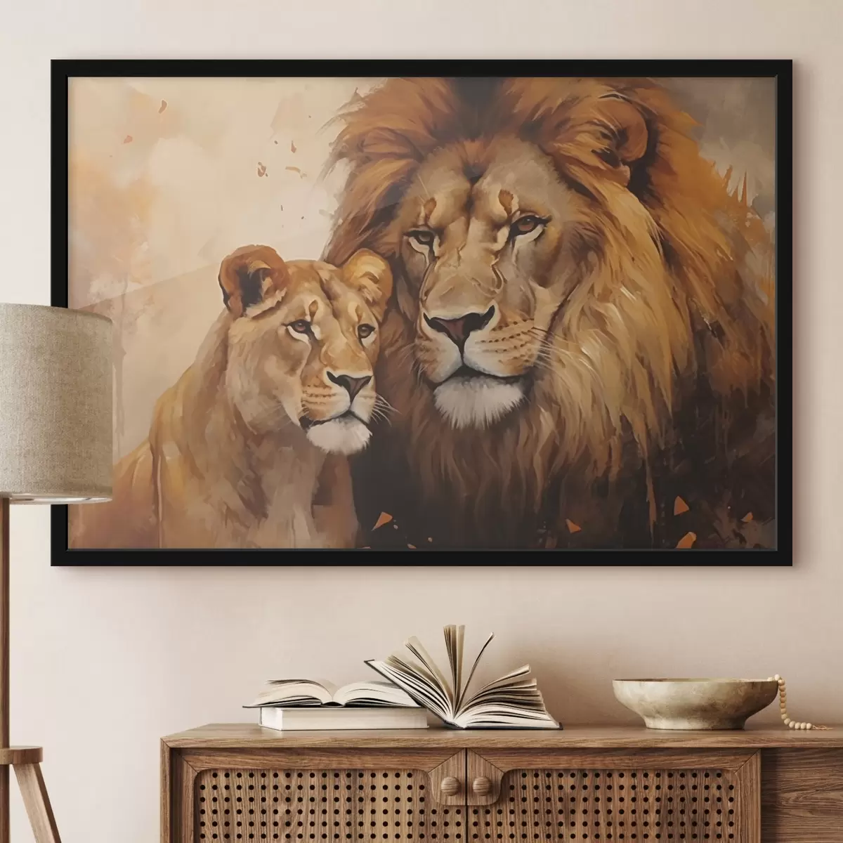 Poster Leone e leonessa f44992
