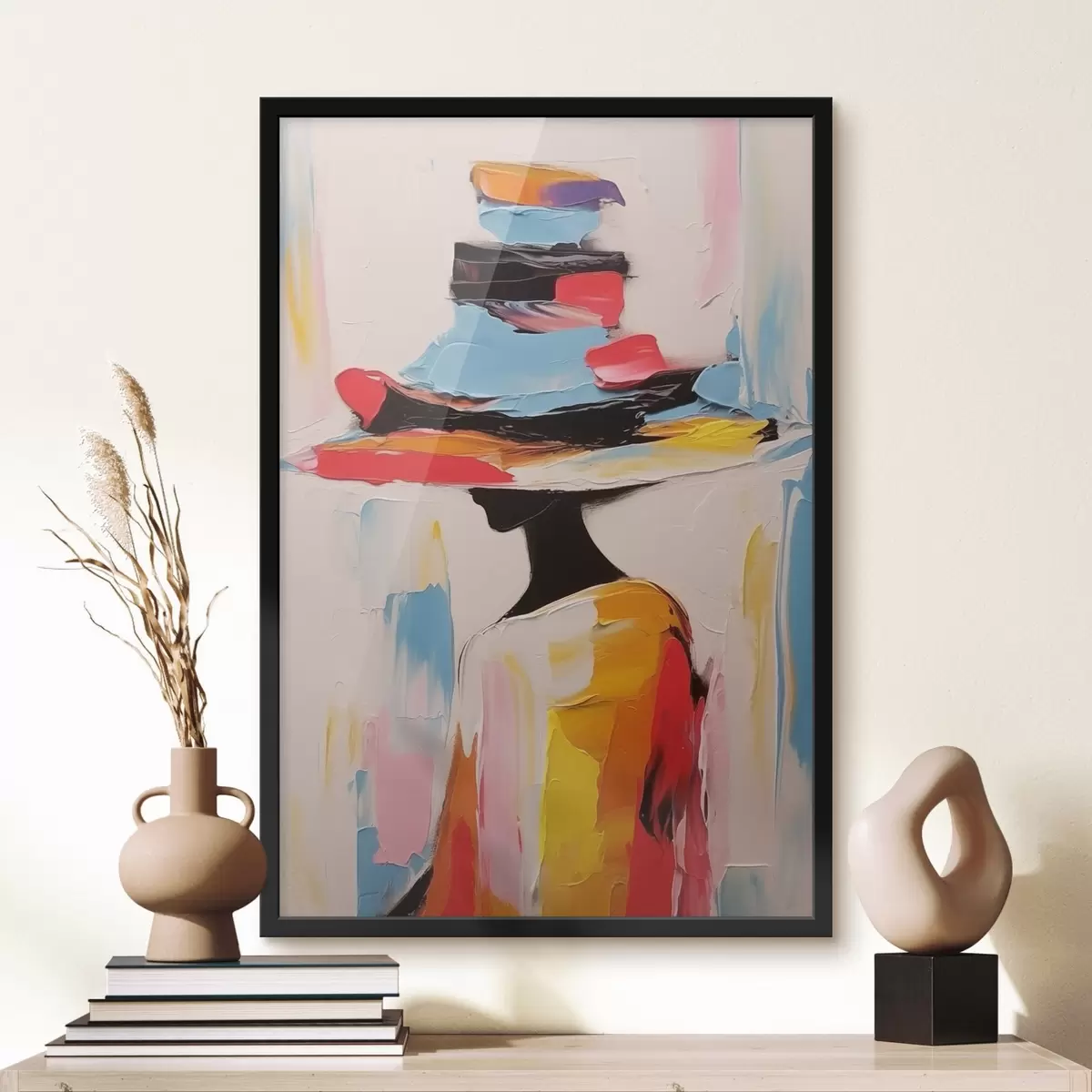 Poster Donna con cappello largo f44994