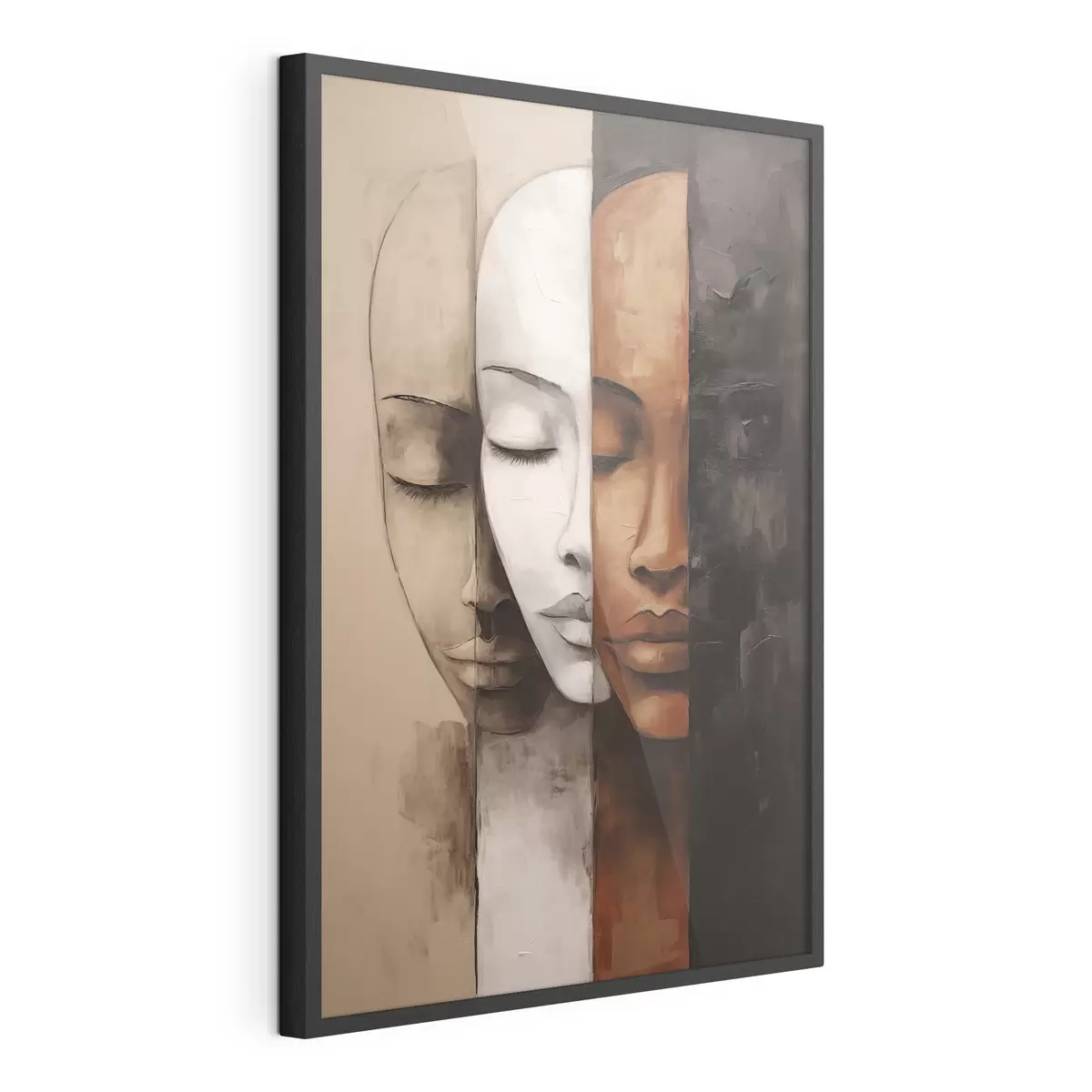 Poster Ritratto in stile astratto con volti f45003