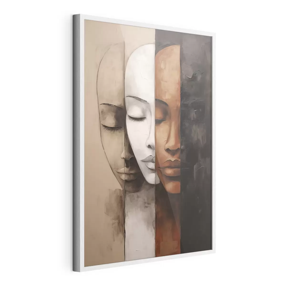 Poster Ritratto in stile astratto con volti f45003