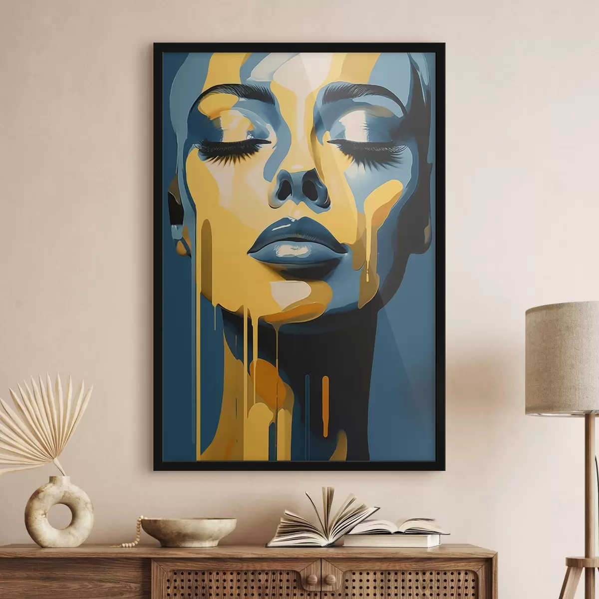 Poster Ritratto di donna con gli occhi chiusi f45006