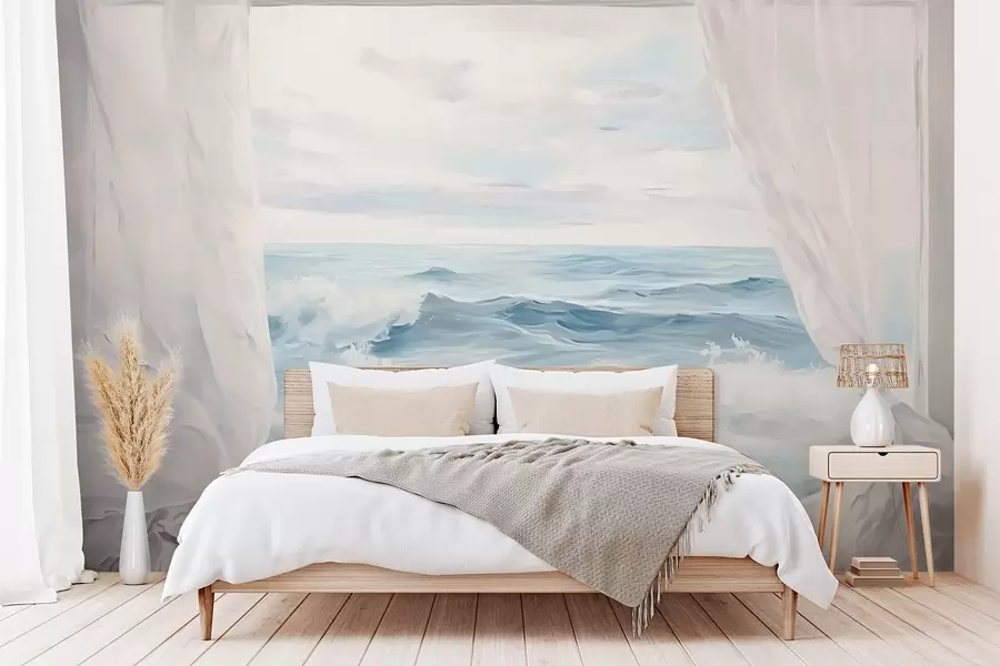 Carta da parati Mare Vista dalla finestra sul mare