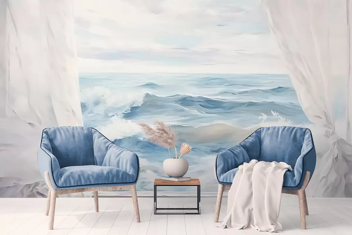 carta da parati Vista dalla finestra sul mare nr. w04230