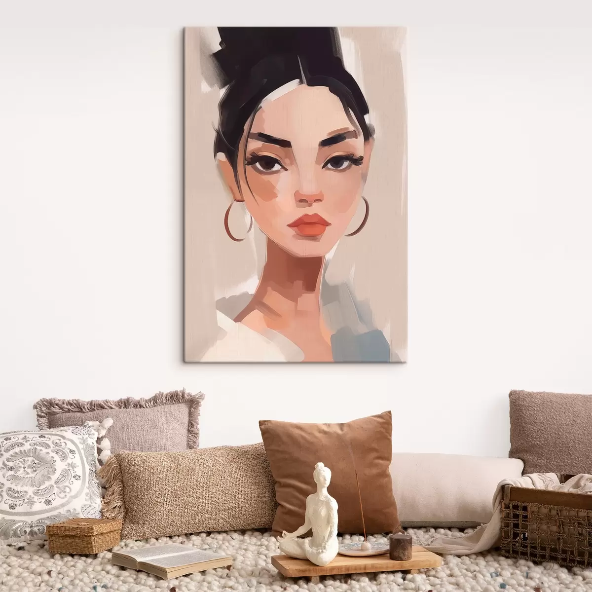 carta da parati Ragazza con capelli neri nr. s45013