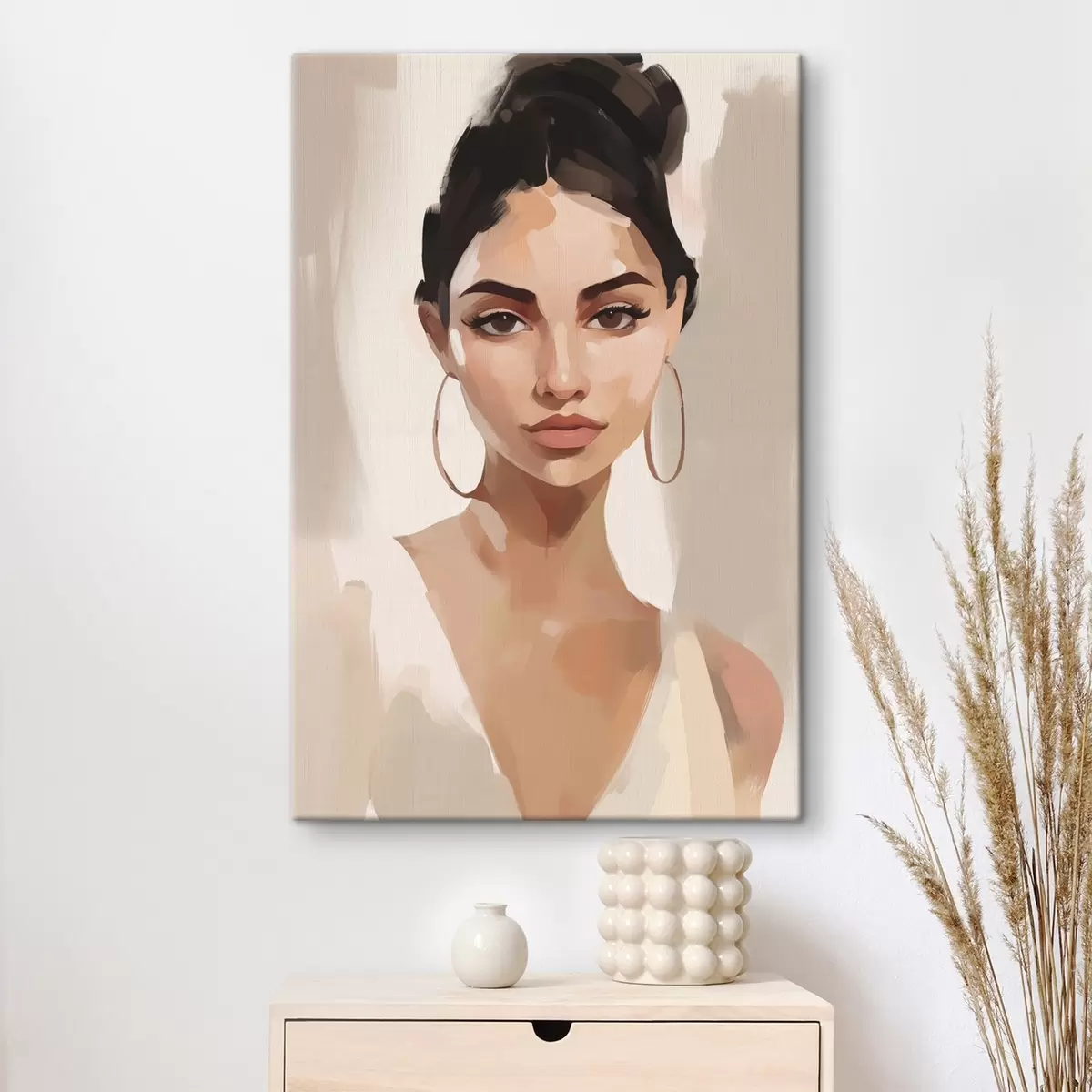 carta da parati Ritratto di ragazza imitazione di pittura nr. s45014