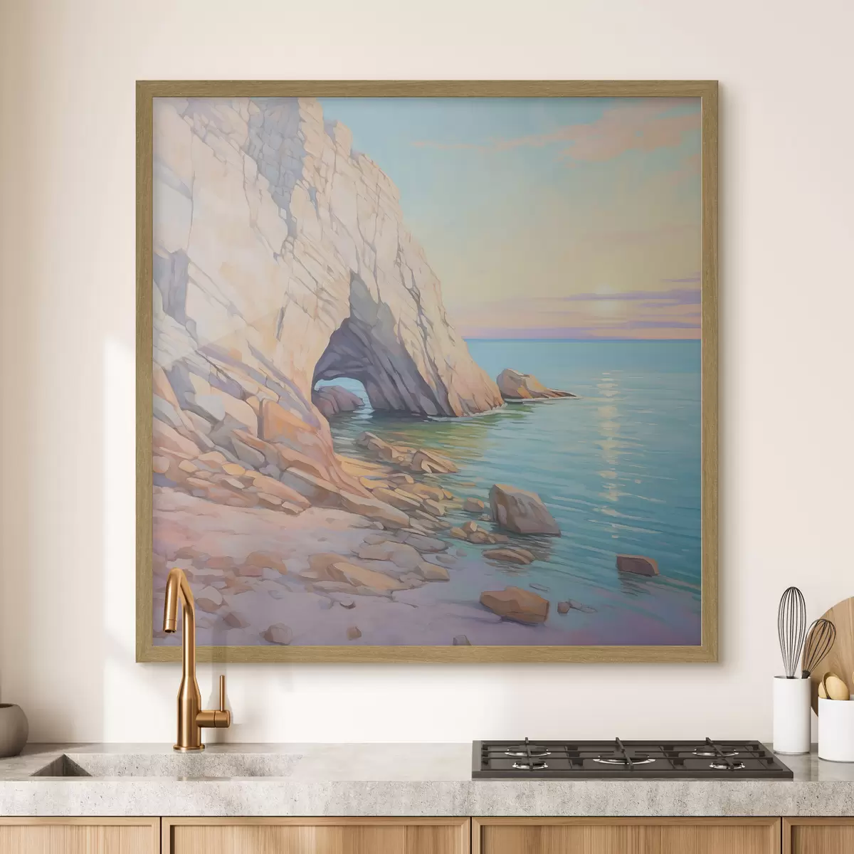 Poster La roccia in riva al mare f45022