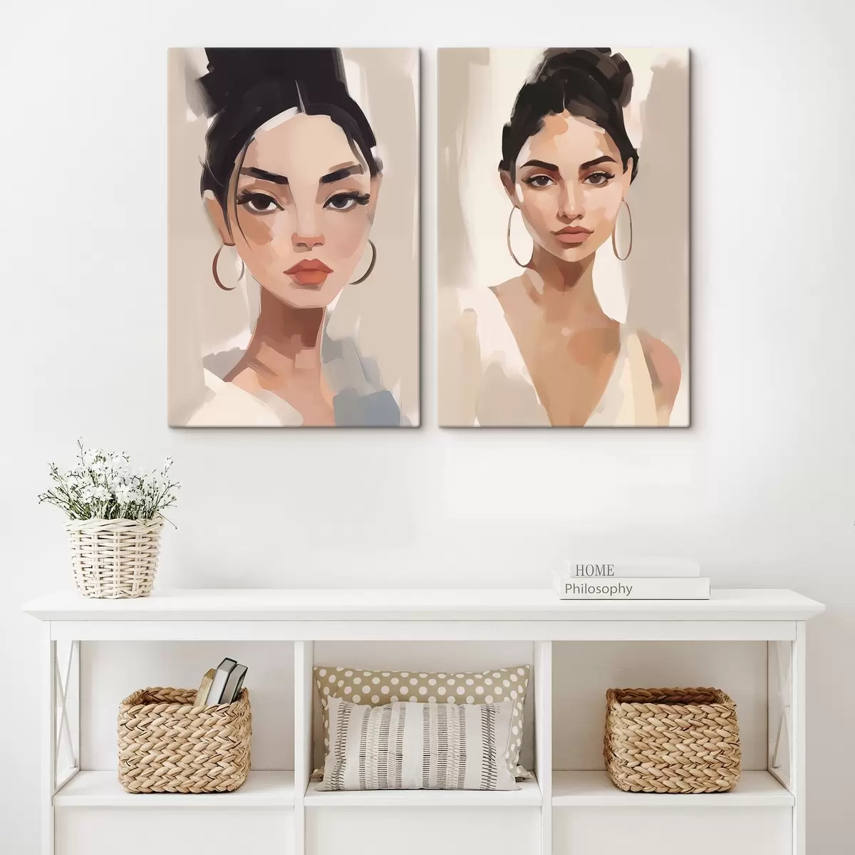 carta da parati Ritratto di ragazza imitazione di pittura nr. m00484