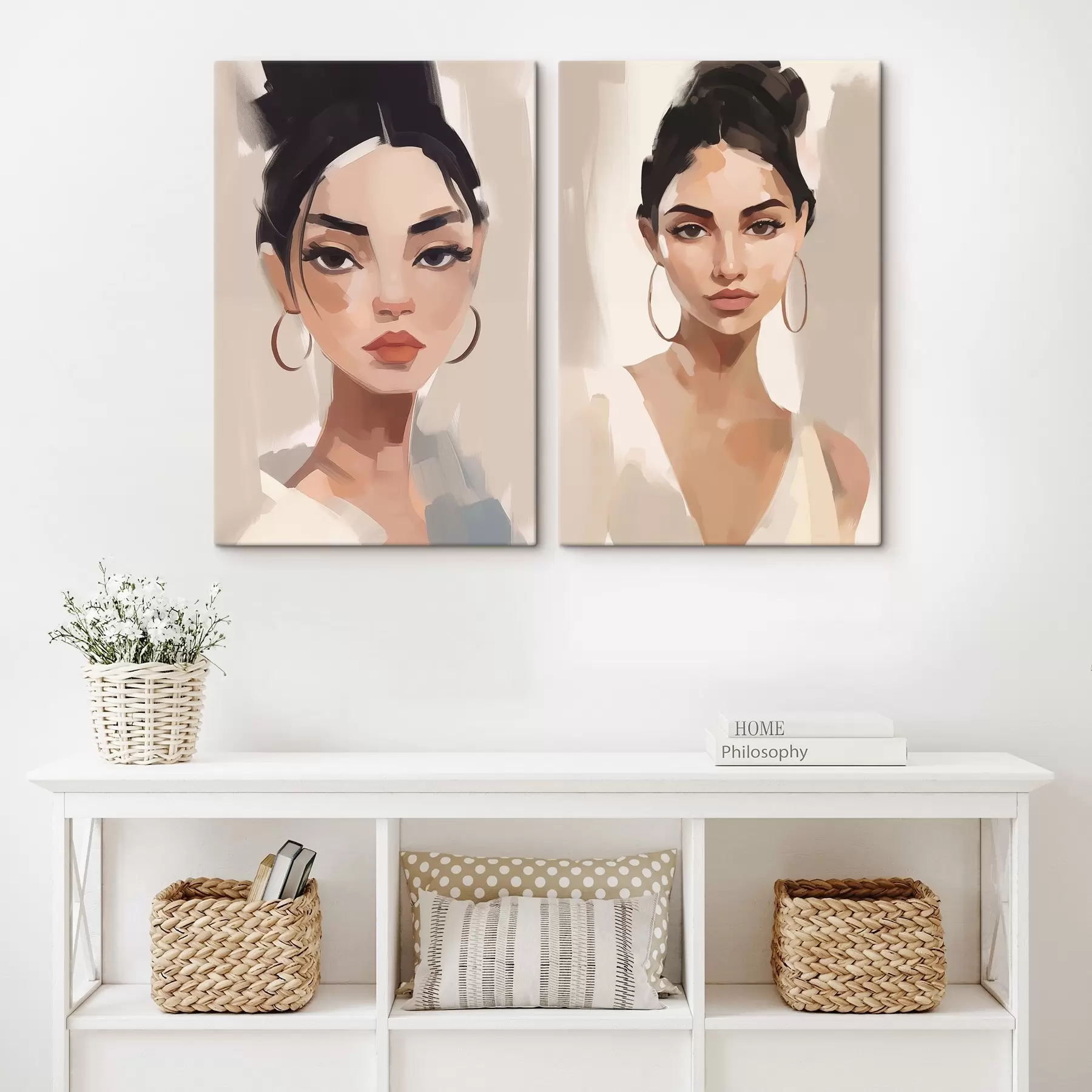 carta da parati Ritratto di ragazza imitazione di pittura nr. m00484