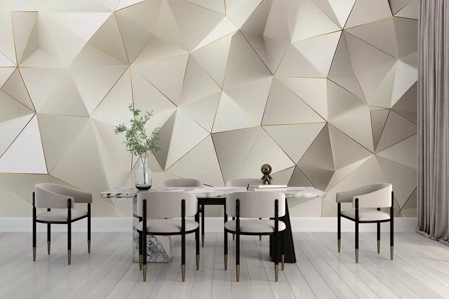 carta da parati geometria, astrazione, luce, sfaccettature, modello, struttura nr. w04236