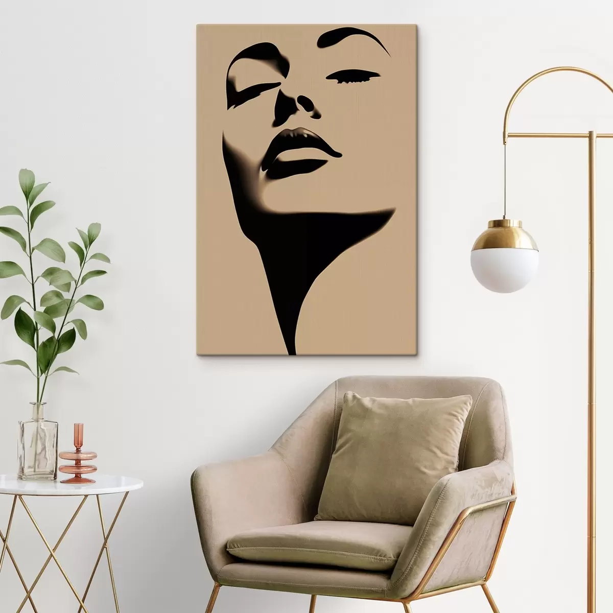 carta da parati Sagoma di un volto di donna nr. s45071