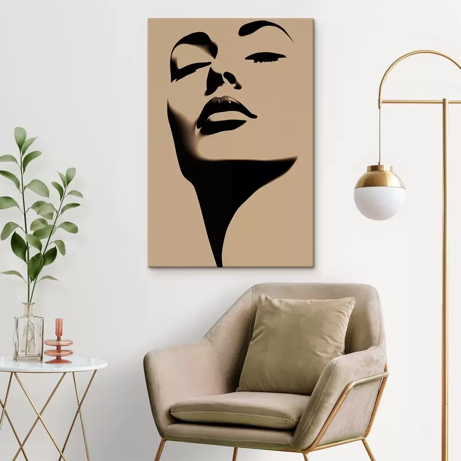 carta da parati Sagoma di un volto di donna nr. s45071