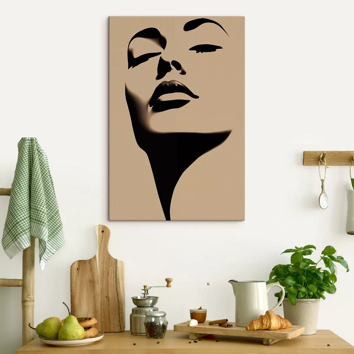 carta da parati Sagoma di un volto di donna nr. s45071