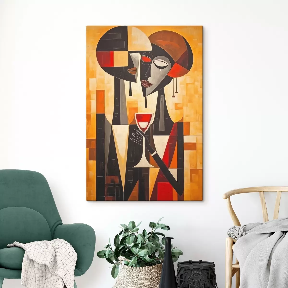 carta da parati Due con vetro cubista nr. s45085