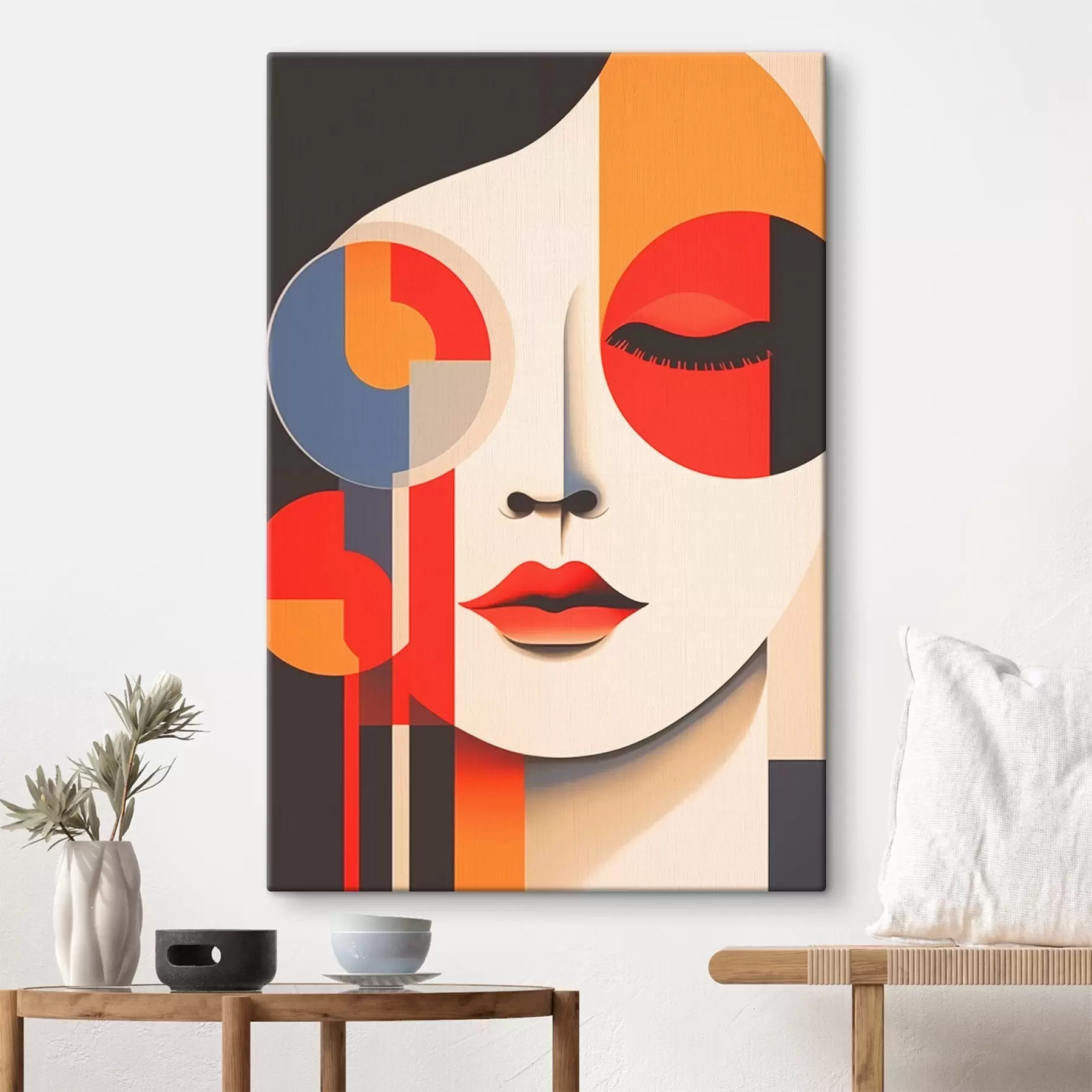 carta da parati Volto astratto in forme geometriche nr. s45086