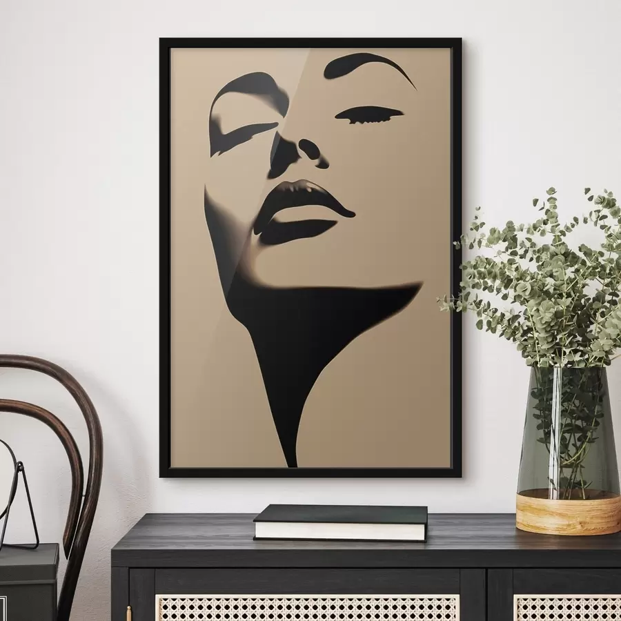 carta da parati Sagoma di un volto di donna nr. f45071