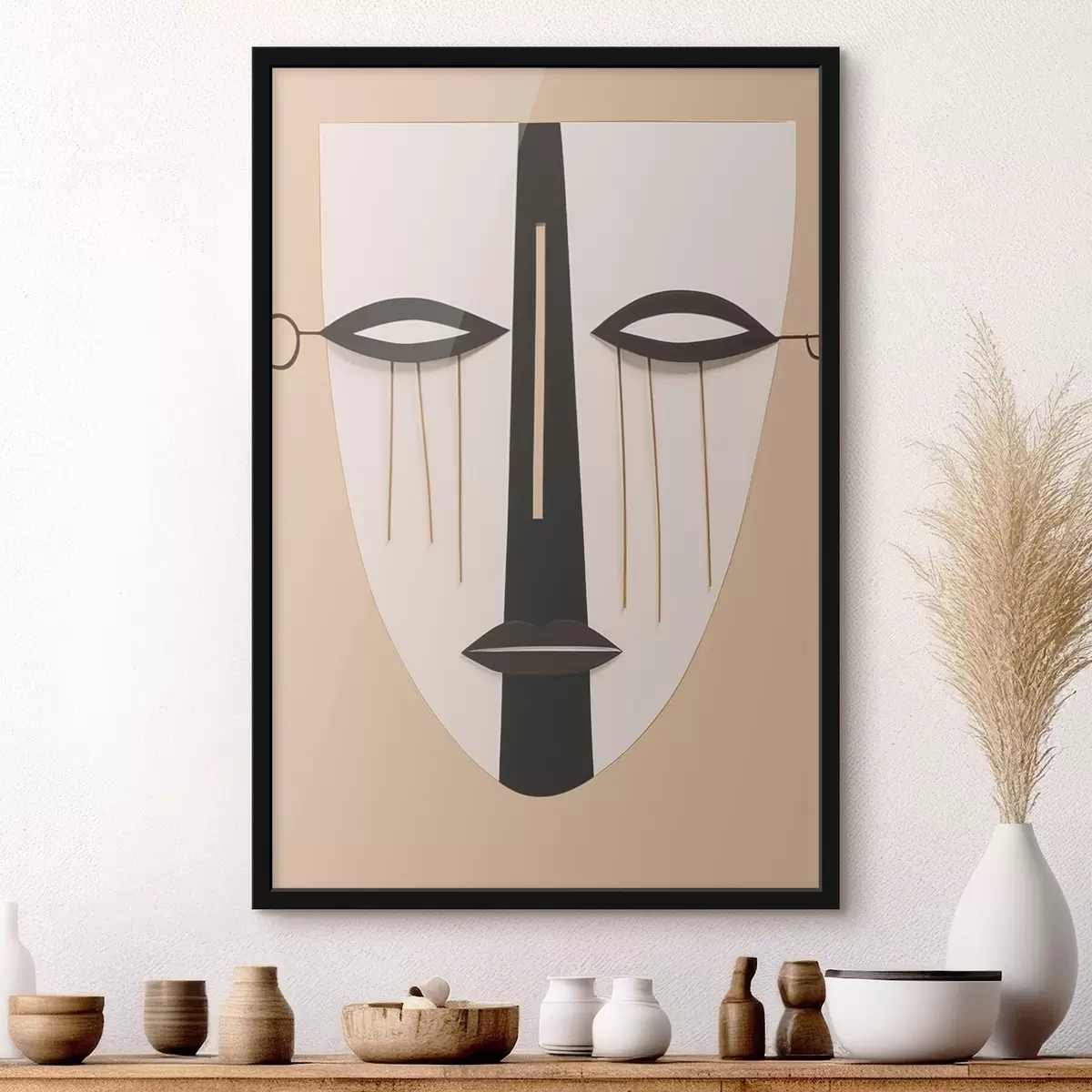 Poster Volto astratto geometrico f45083