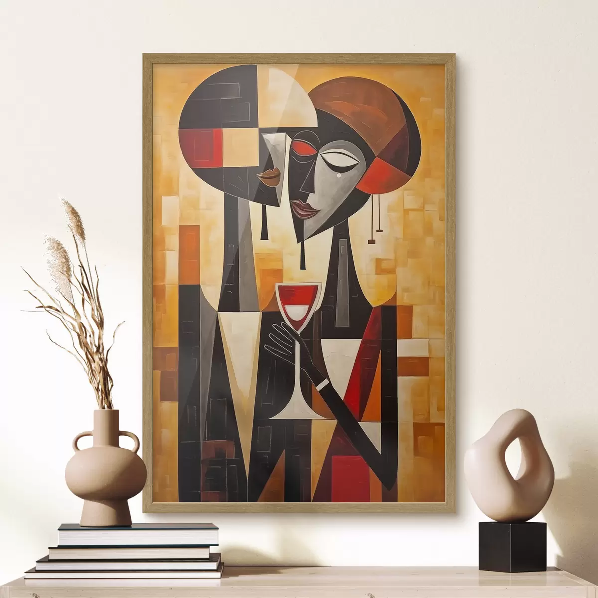 Poster Due con vetro cubista f45085