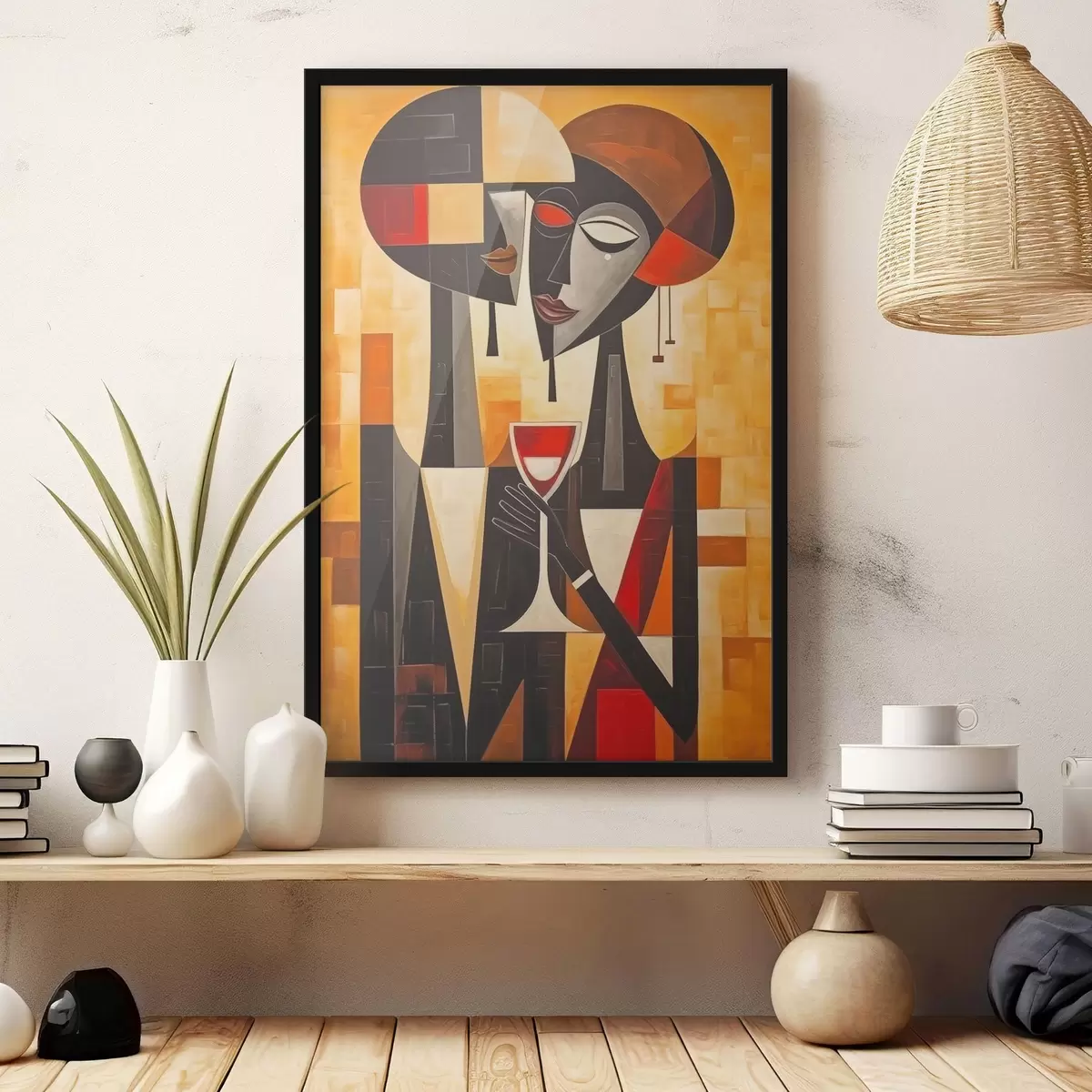 Poster Due con vetro cubista f45085