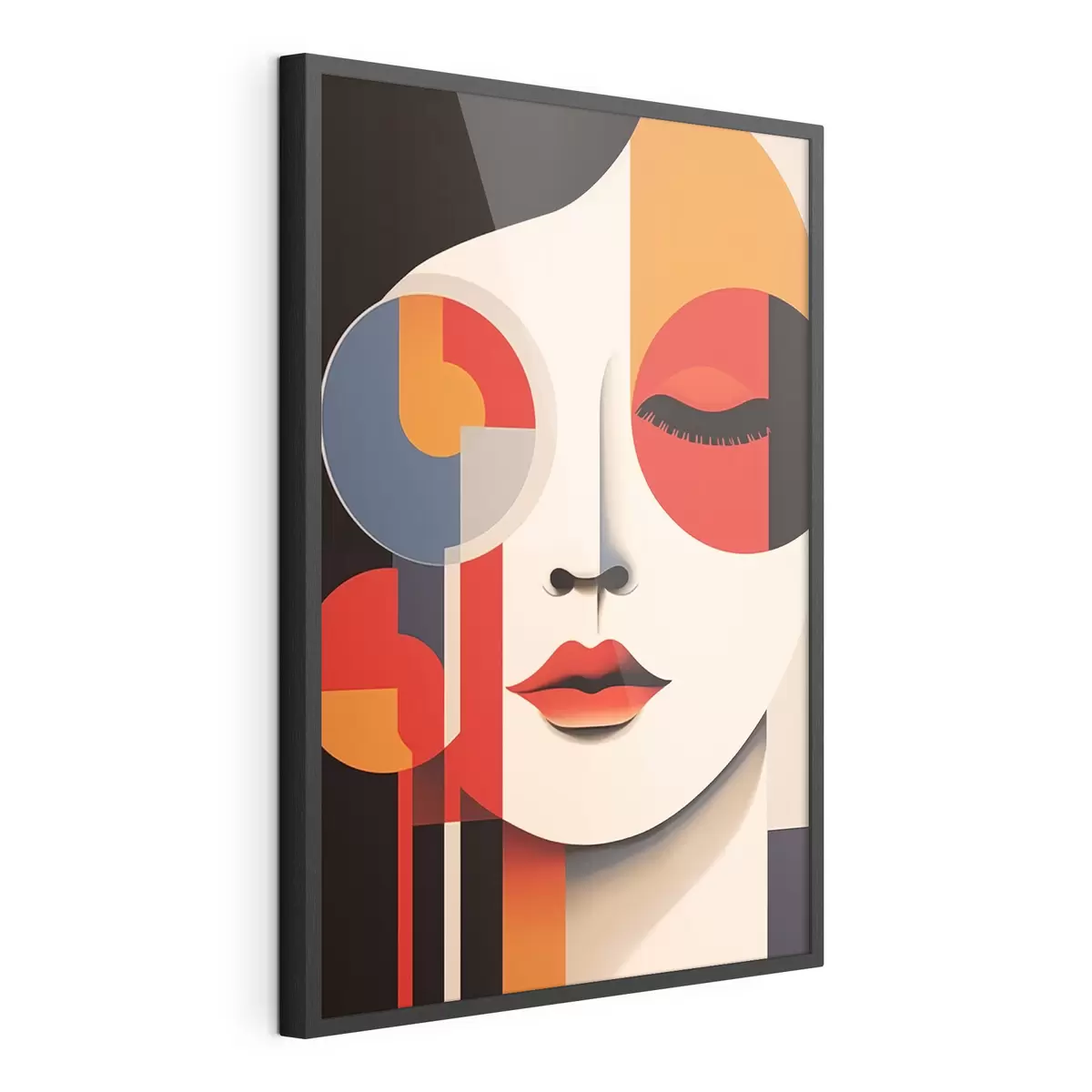 Poster Volto astratto in forme geometriche f45086