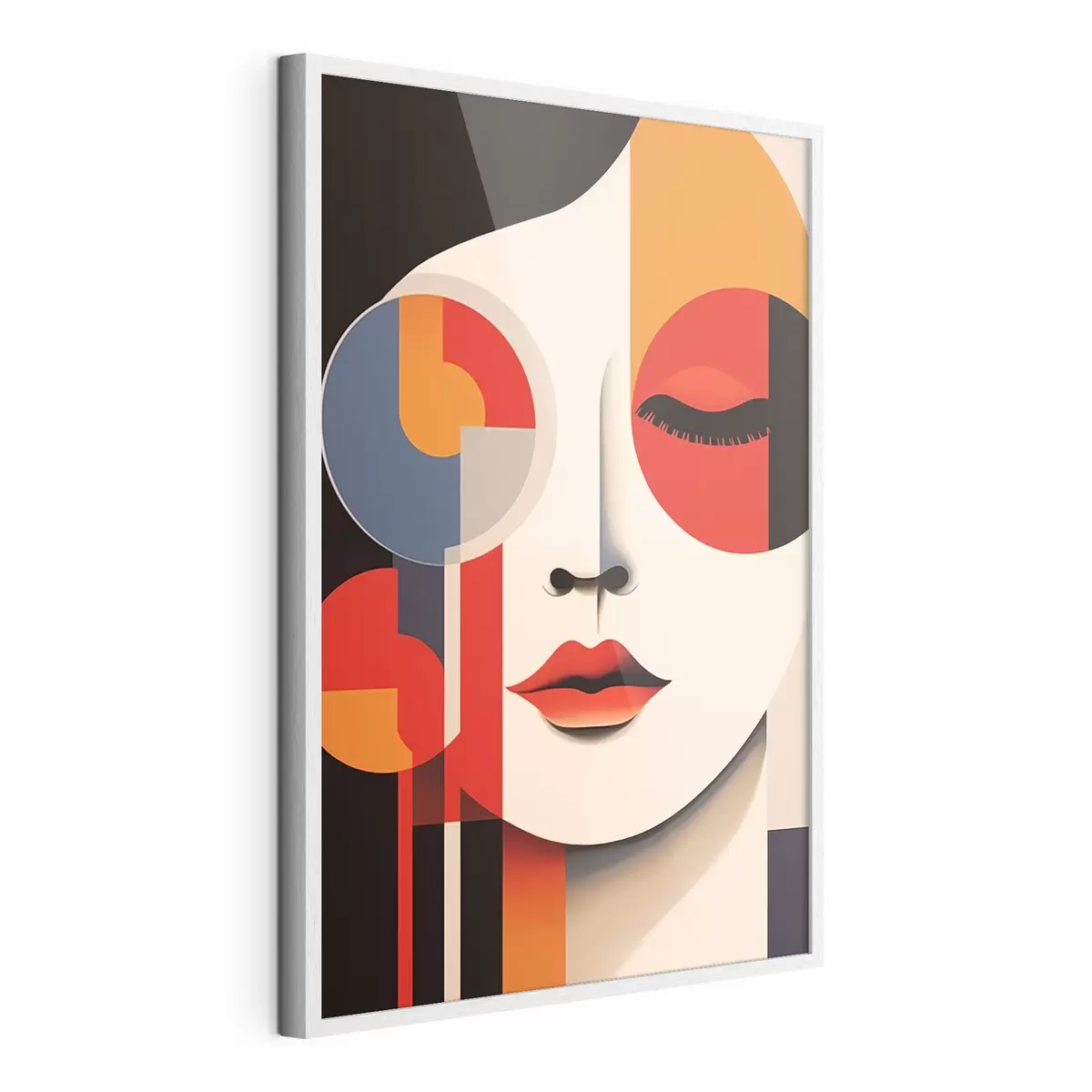 Poster Volto astratto in forme geometriche f45086