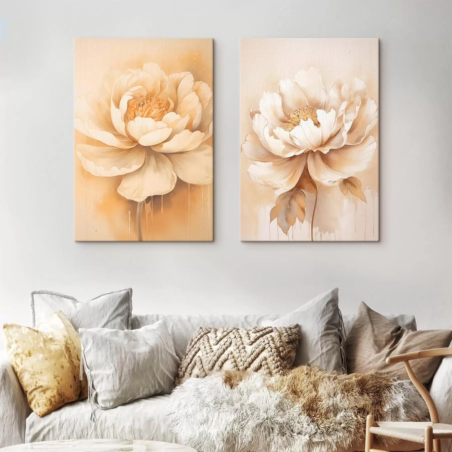 carta da parati Fiori beige nr. m00499