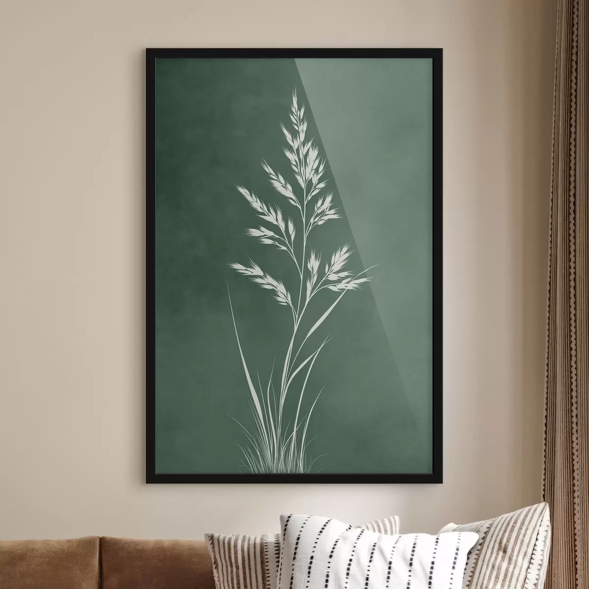 Poster erba di campo, natura, arte botanica, elegante, stile piatto, toni tenui, fogliame f45093