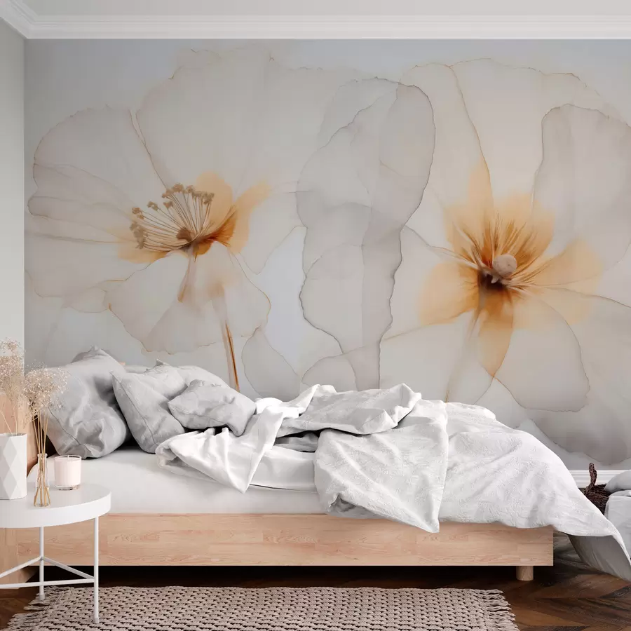 Carta da parati Floreale Fiori ad imitazione dell'acquerello n. w04235