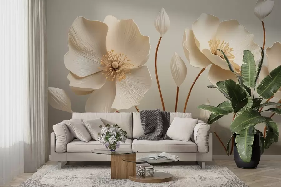 Carta da parati 3D Fiori Fiori leggiadri n. w04248