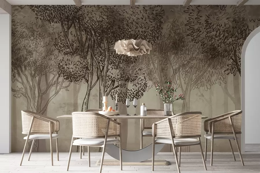 Carta da parati nature Alberi frondosi e rigogliosi 