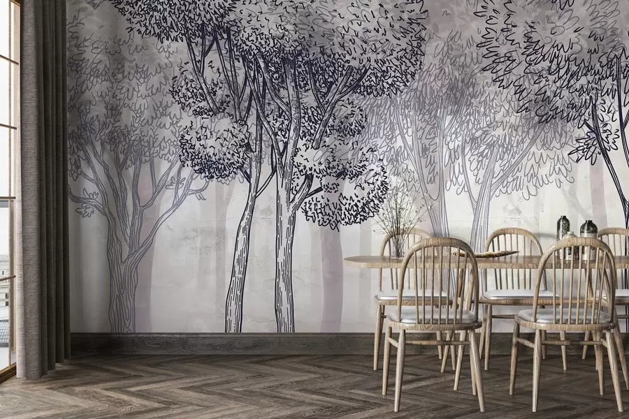 Carta da parati nature Alberi frondosi e rigogliosi 