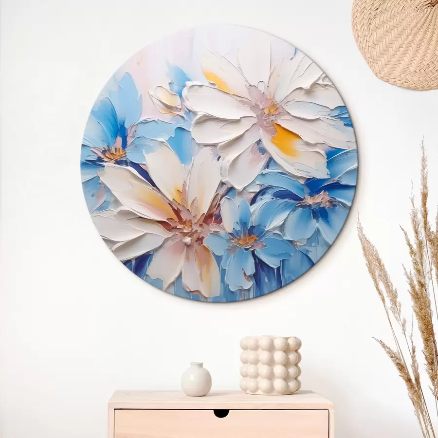 carta da parati Fiori pennellate astratte di imitazione nr. r45115