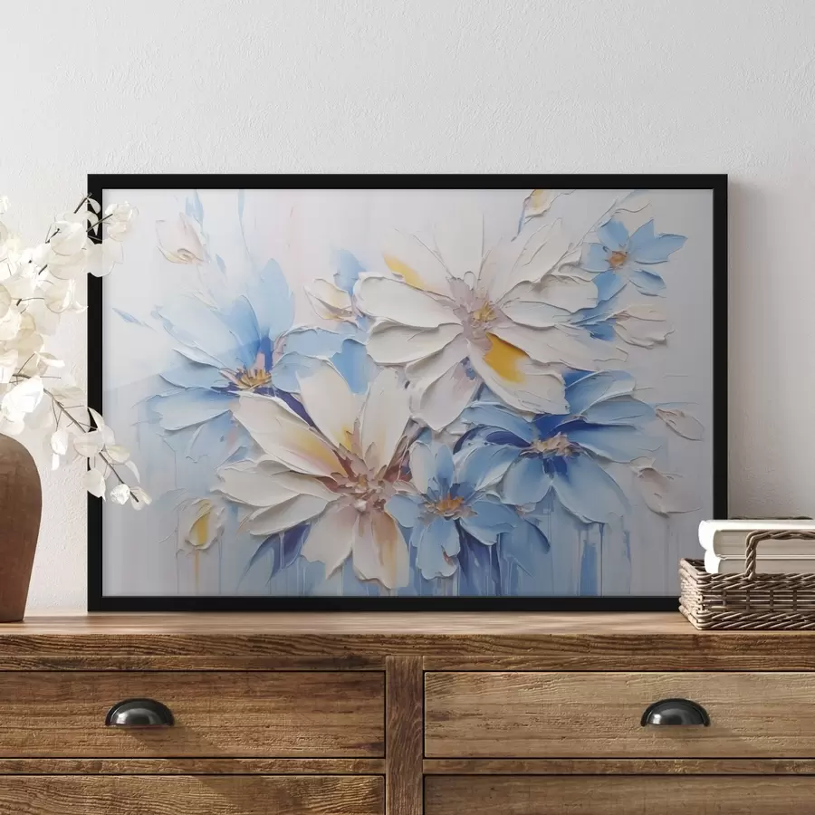 carta da parati Fiori pennellate astratte di imitazione nr. f45115