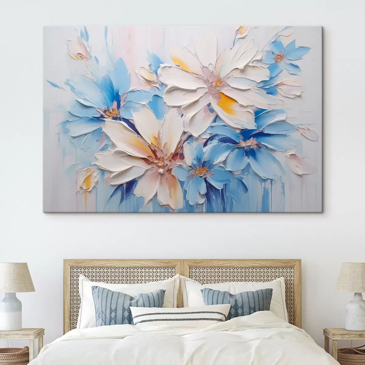 carta da parati Fiori pennellate astratte di imitazione nr. s45115