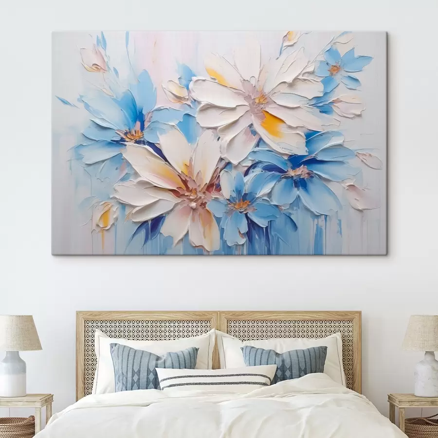 carta da parati Fiori pennellate astratte di imitazione nr. s45115