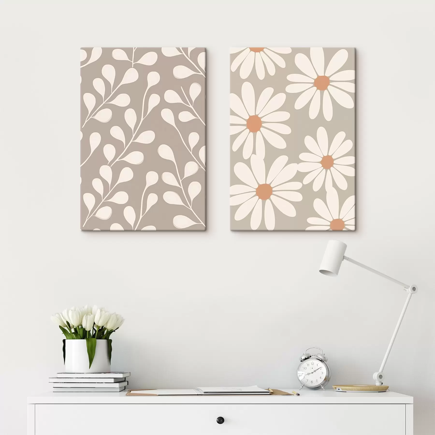 carta da parati Rami e margherite nr. m00510