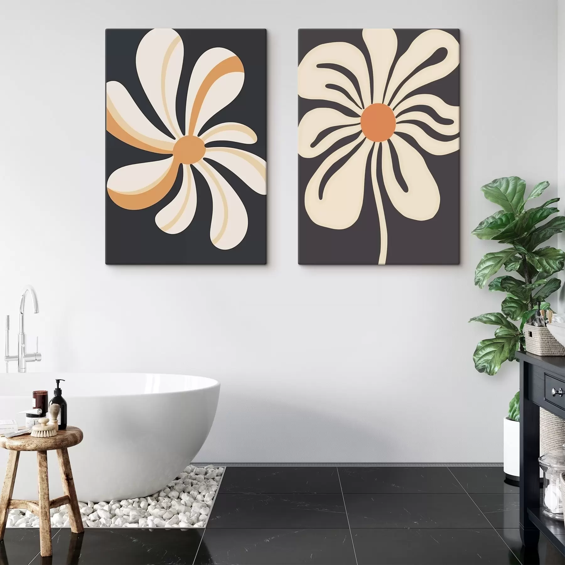 carta da parati Fiori grafici nr. m00512