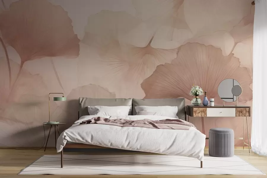 Carta da parati Floreale Foglie di ginkgo n. w04280