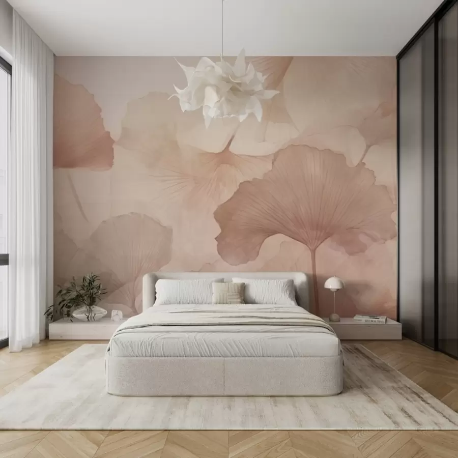 Carta da parati Floreale Foglie di ginkgo n. w04280