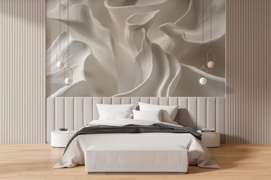 carta da parati petali ondulati con imitazione del volume nr. w04212