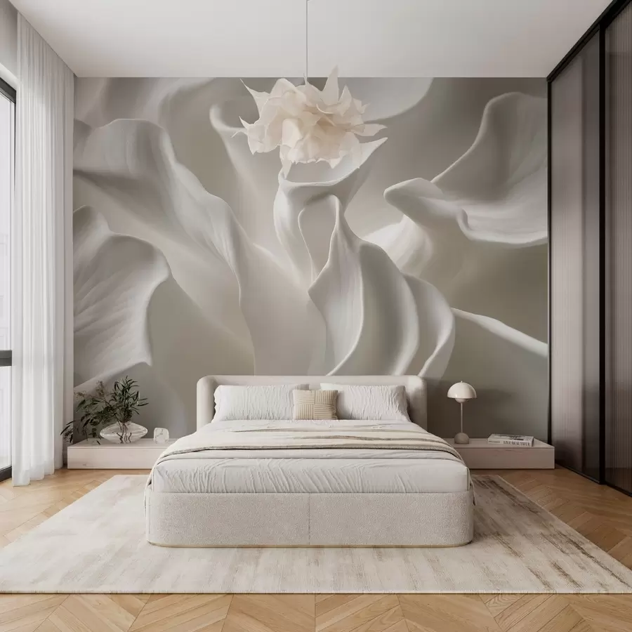 carta da parati petali ondulati con imitazione del volume nr. w04212