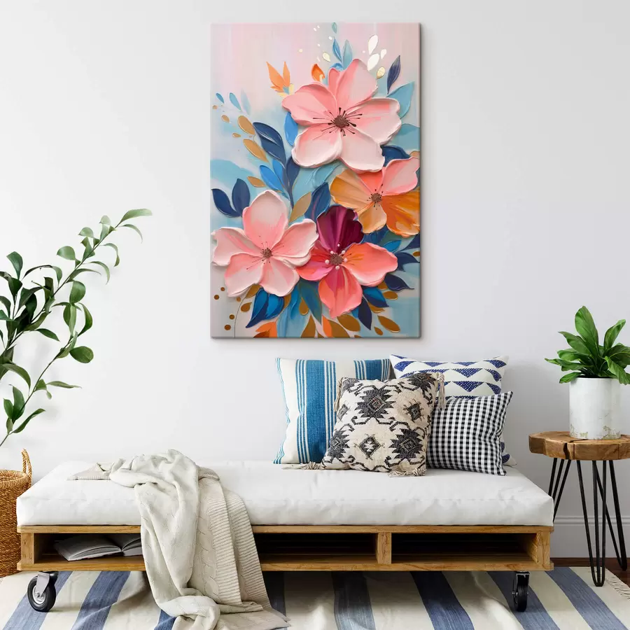 carta da parati Fiori colorati astratti nr. s45064