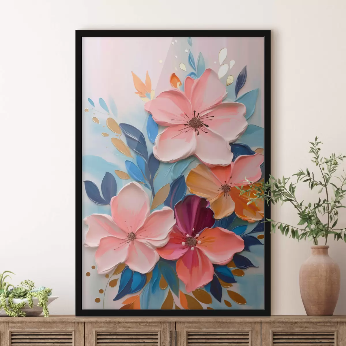Poster Fiori colorati astratti f45064
