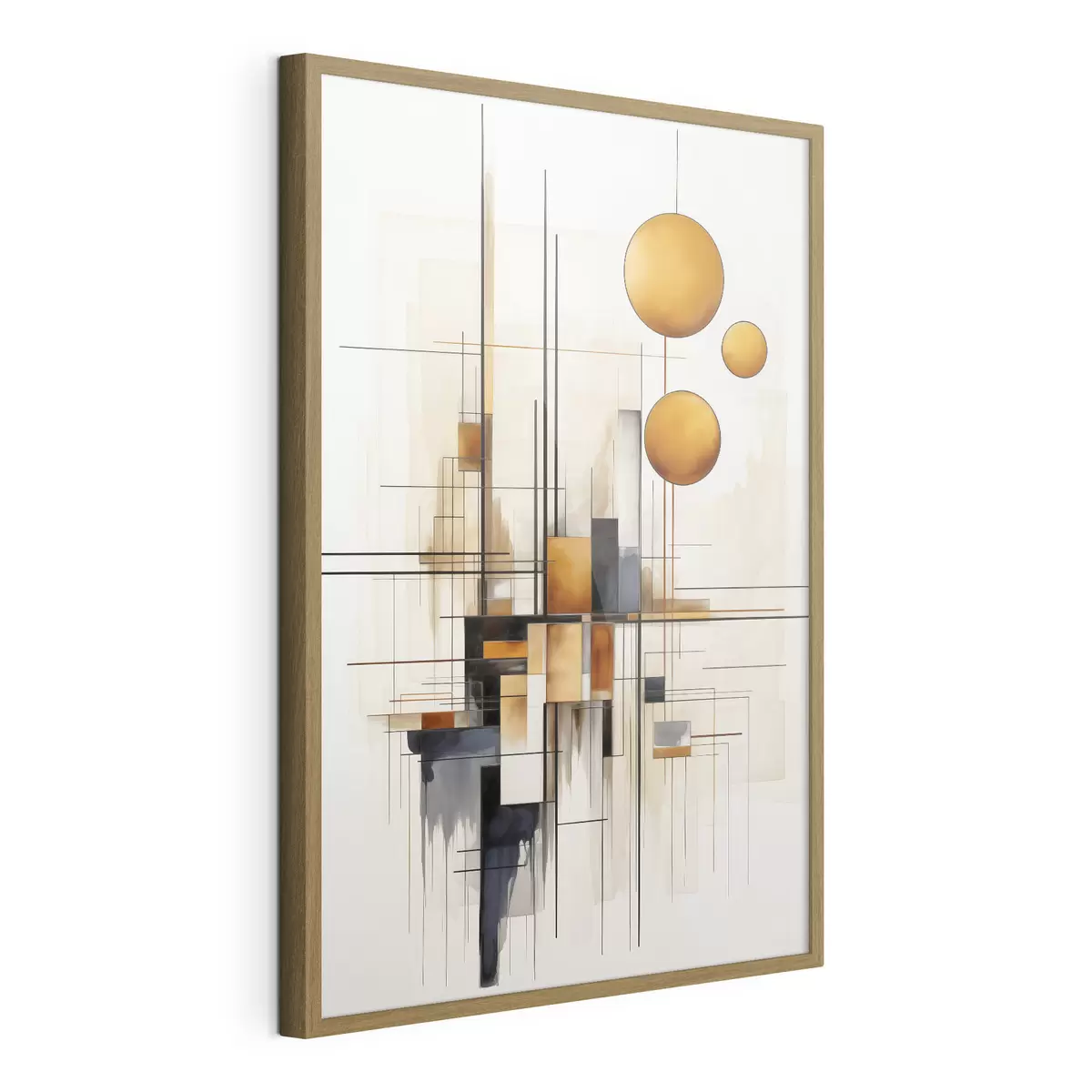 Poster Sfere e linee d’ocra f45159