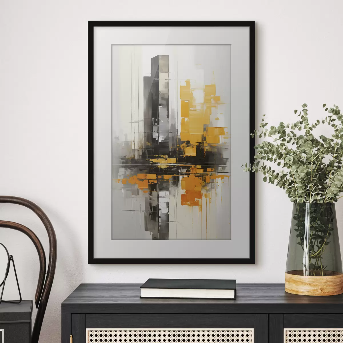 Poster Astrazione con i grattacieli f45162