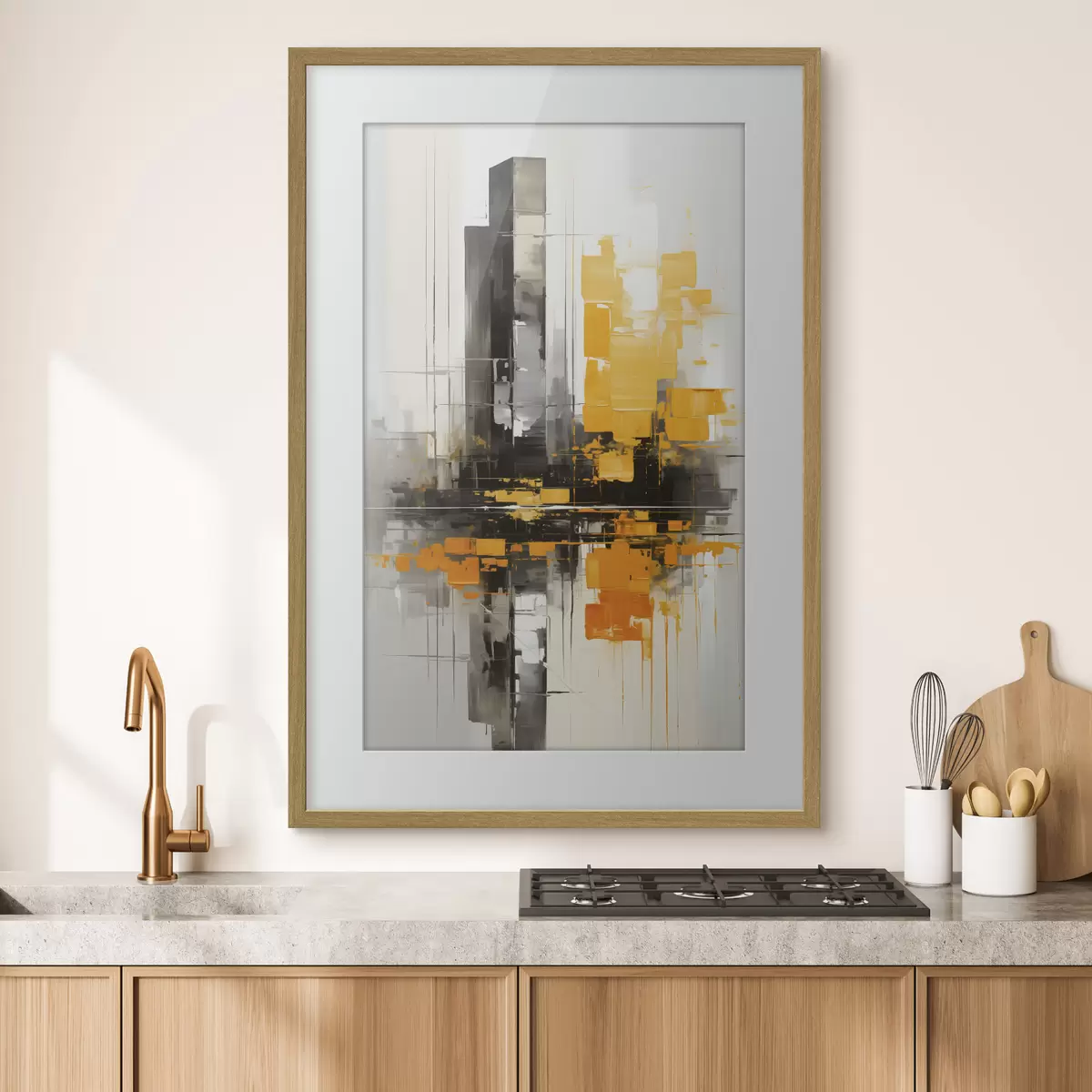 Poster Astrazione con i grattacieli f45162