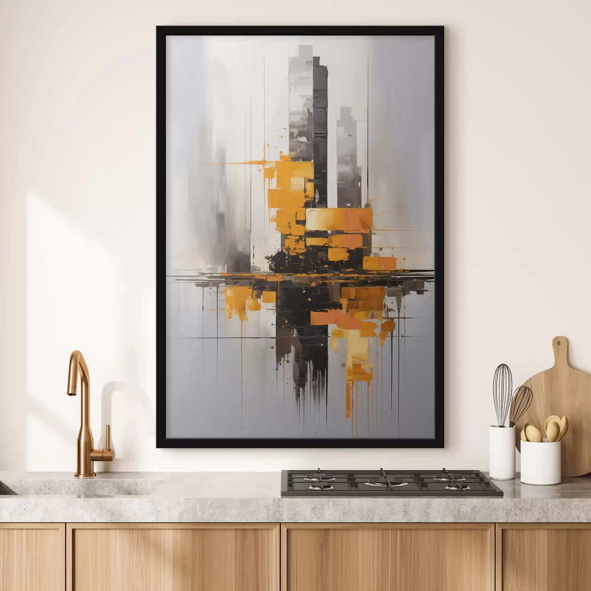 Poster Astrazione con i grattacieli f45163