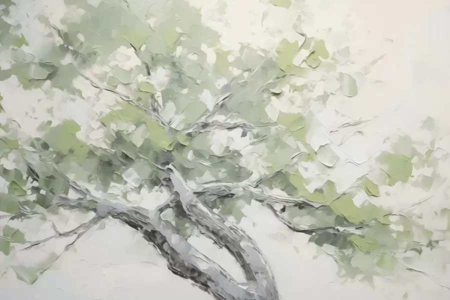 Carta da parati nature Pittura ad imitazione dell'albero 