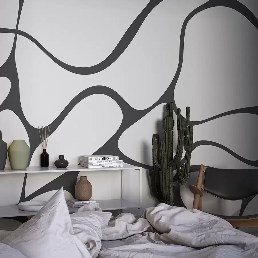 carta da parati Motivo astratto con linee curve nr. w04274