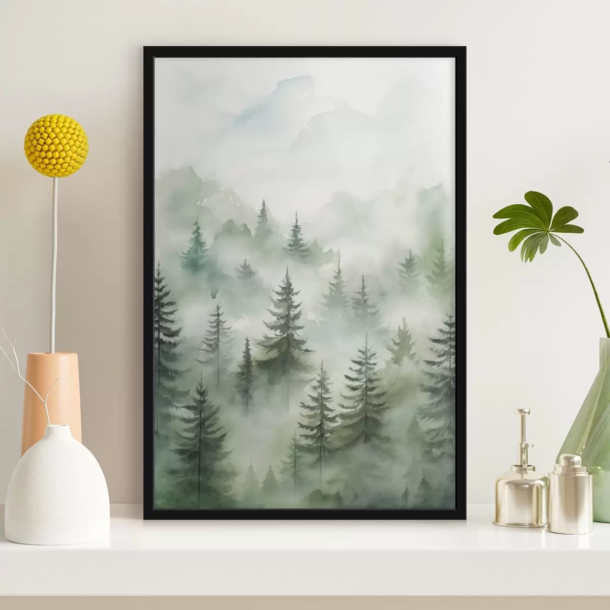 Poster Foresta nella nebbia f45207