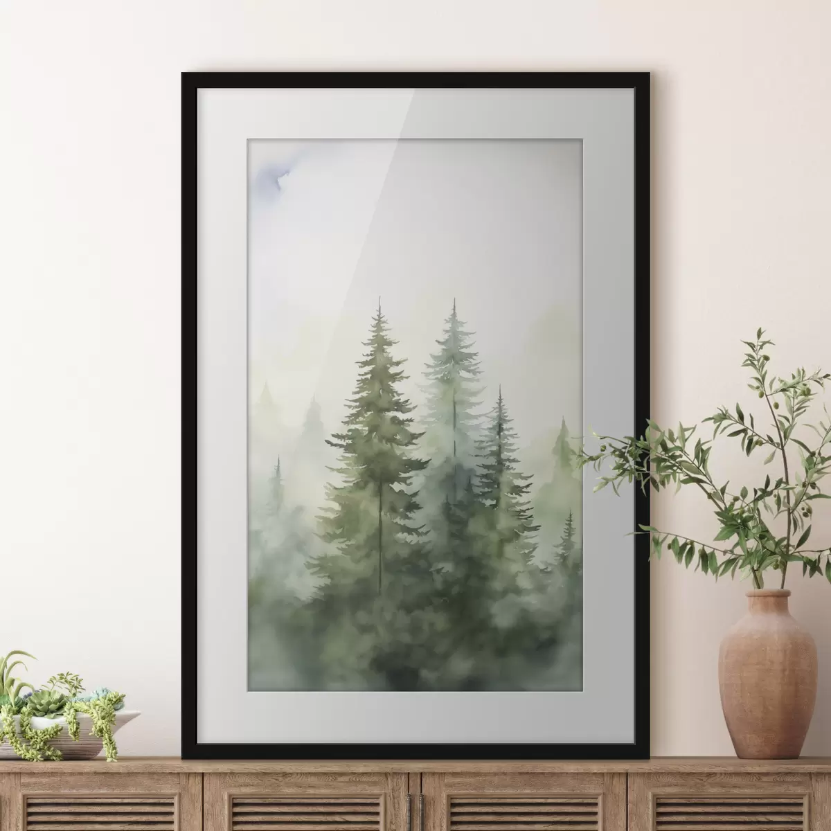 Poster Abeti nella nebbia f45208